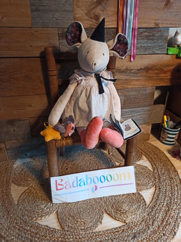 Peluche souris d'activités il était une fois Moulin roty tbe