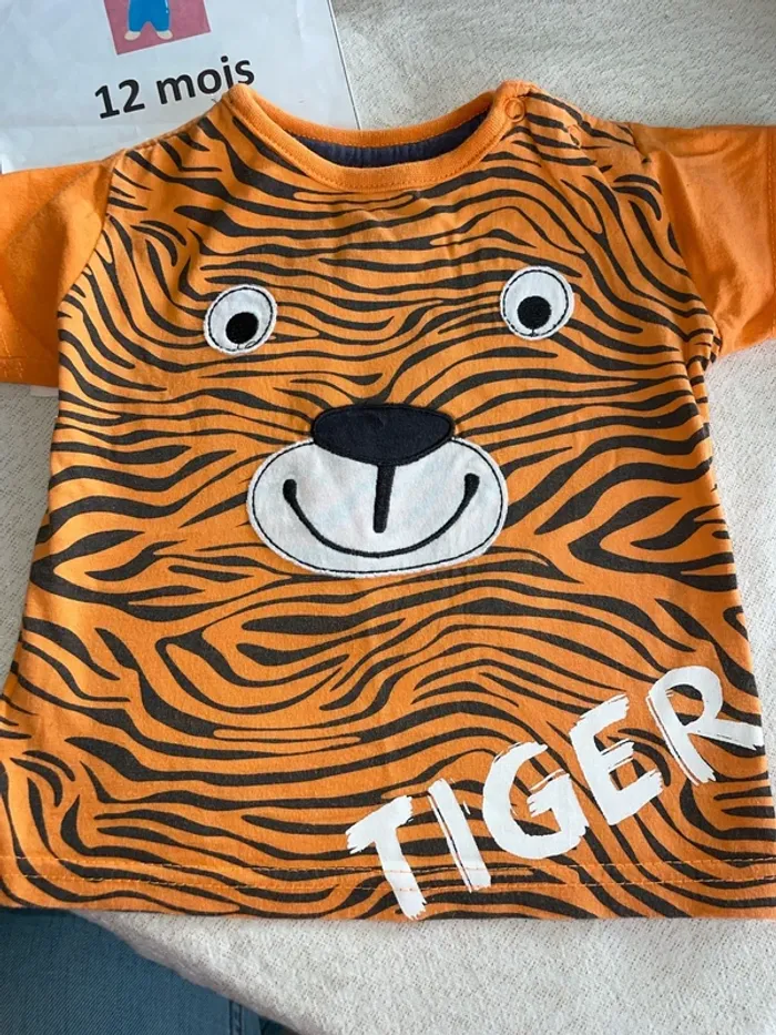 Tee shirt Tigre 12 mois - photo numéro 3