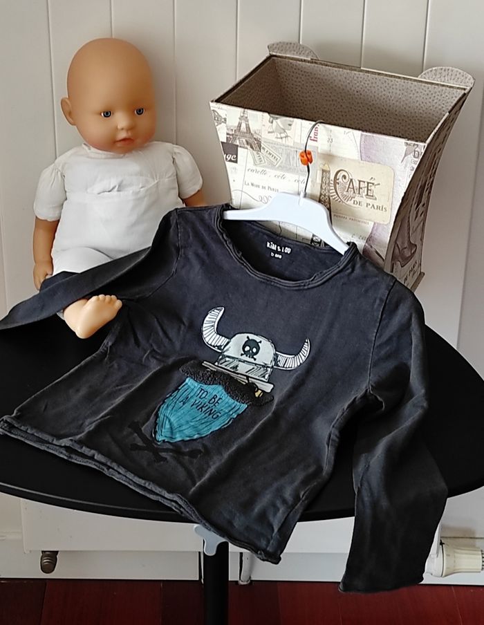 T-shirt manche longue garçon – motif pirate