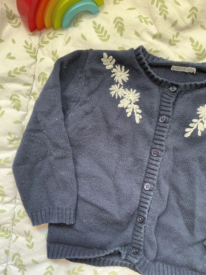 gilet marine avec broderie 36 mois bout'chou - photo numéro 5