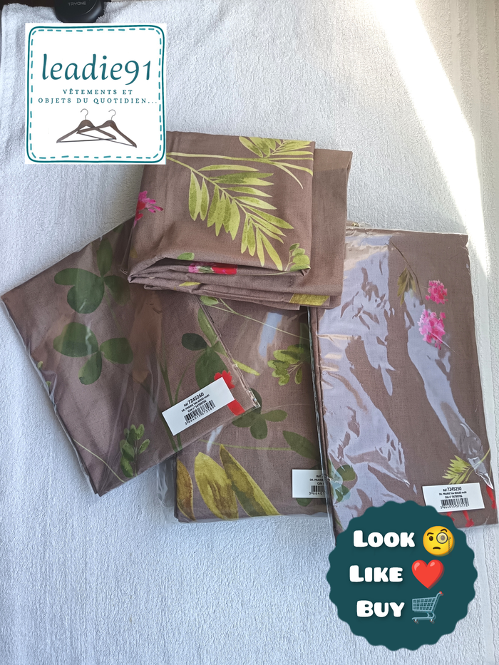 ensemble linge de lit Becquet NEUF