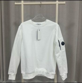 Pull sweat-shirt blanc C.P. Company taille L