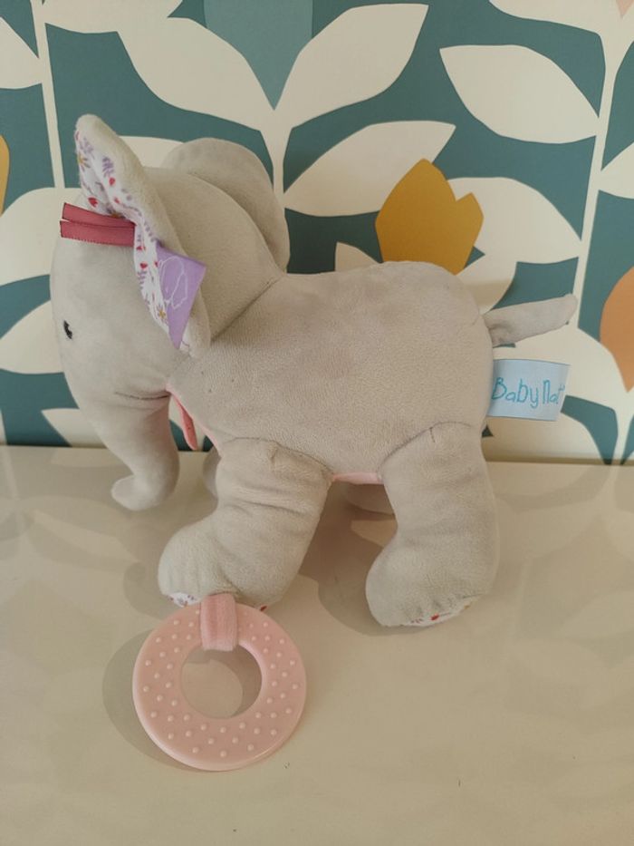 Peluche doudou éléphant églantine baby nat - photo numéro 4