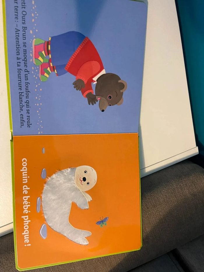 Livre à toucher petit ours brun et les animaux du zoo - photo numéro 4