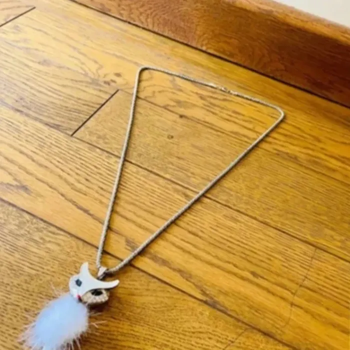 Sublime collier renard articulé avec pompon - photo numéro 3
