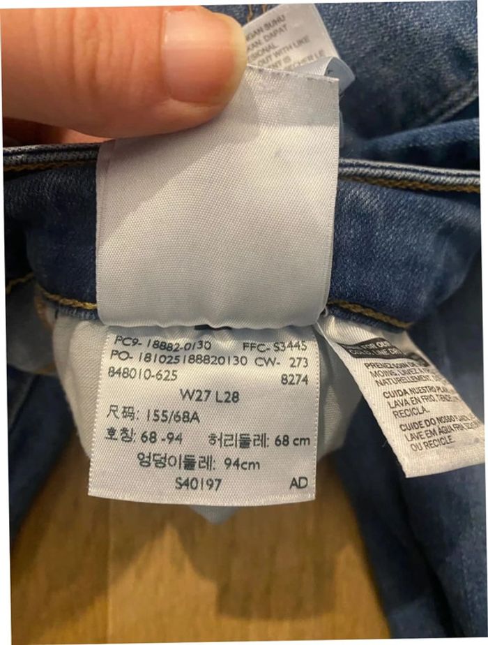 Jean Levis high rise skinny bleu W27 L28 - photo numéro 5