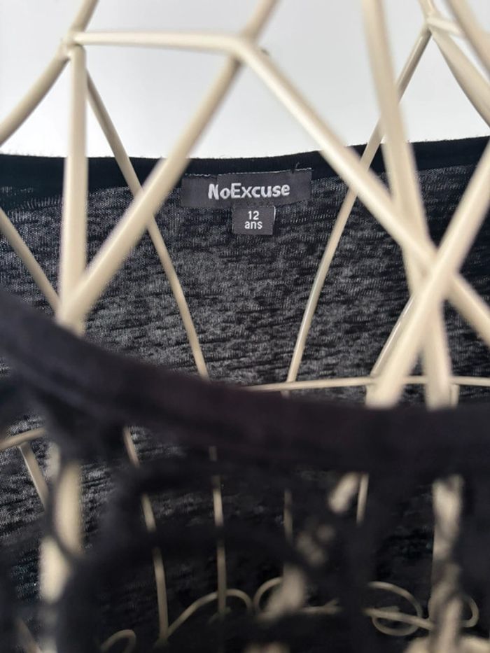 T-shirt noir dentelle No Excuse – 12 ans - photo numéro 5