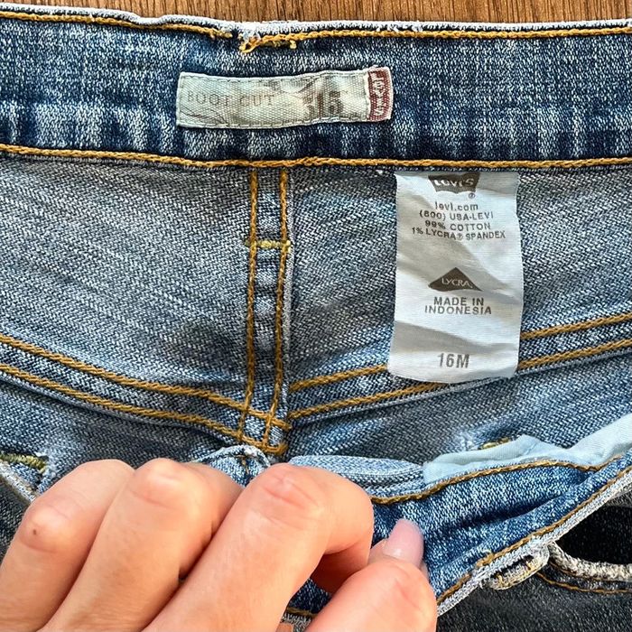 Jean/pantalon bleu Levi's 515 Bootcut/flare, femme, taille : 16 M (44 taille française) - photo numéro 6