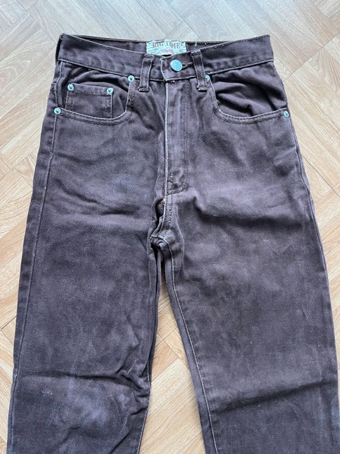 Pantalon jean skinny marron vintage Big Time - photo numéro 2