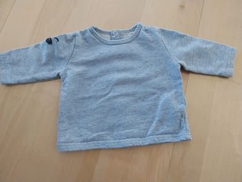 Pull bébé 3 mois bleu Raton laveur sucre d'orge