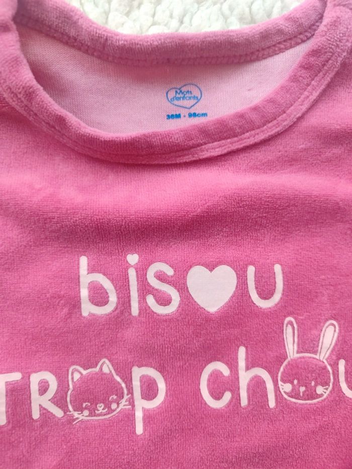 Pyjama en velours 36 mois - photo numéro 2