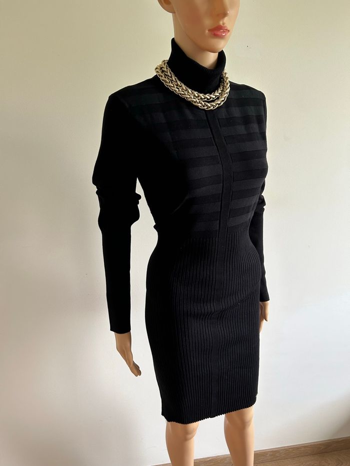 Robe pull noire neuve à manches longues Morgan taille XL (taille petit) - photo numéro 2