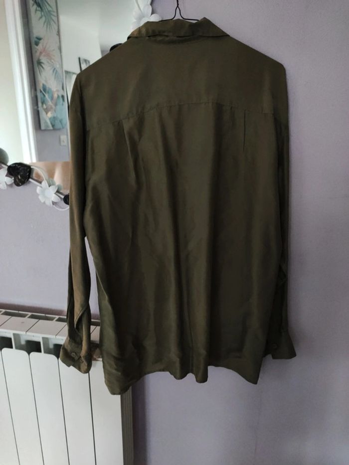 Chemise en soie kaki taille 1 - photo numéro 3