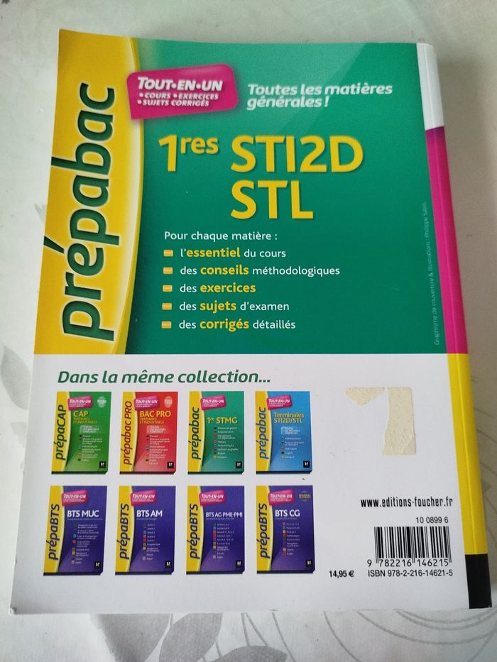 Prepabac Toutes les matières générales première STI2D et STL - photo numéro 2