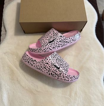 Claquette Nike Calm Slide Print Rose