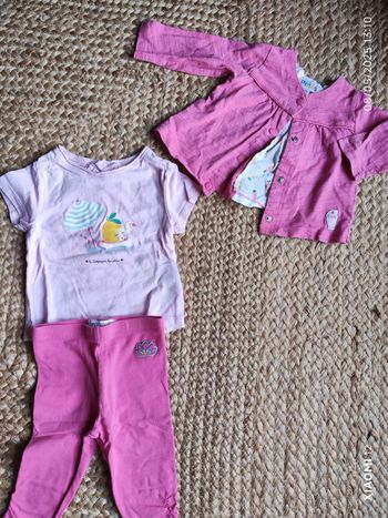 Ensemble 3 pièces bébé 6 mois