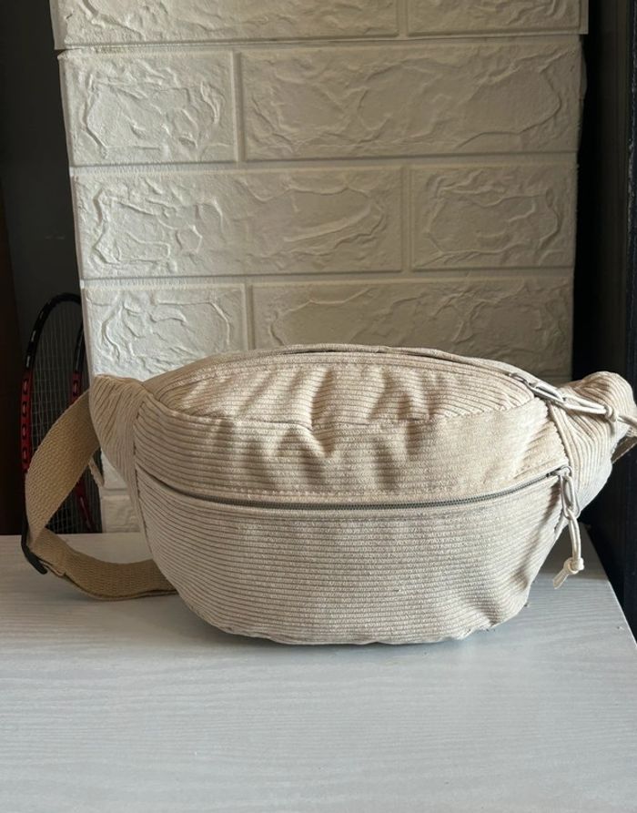 Sacoche Beige Aesthetic deux compartiments - photo numéro 6