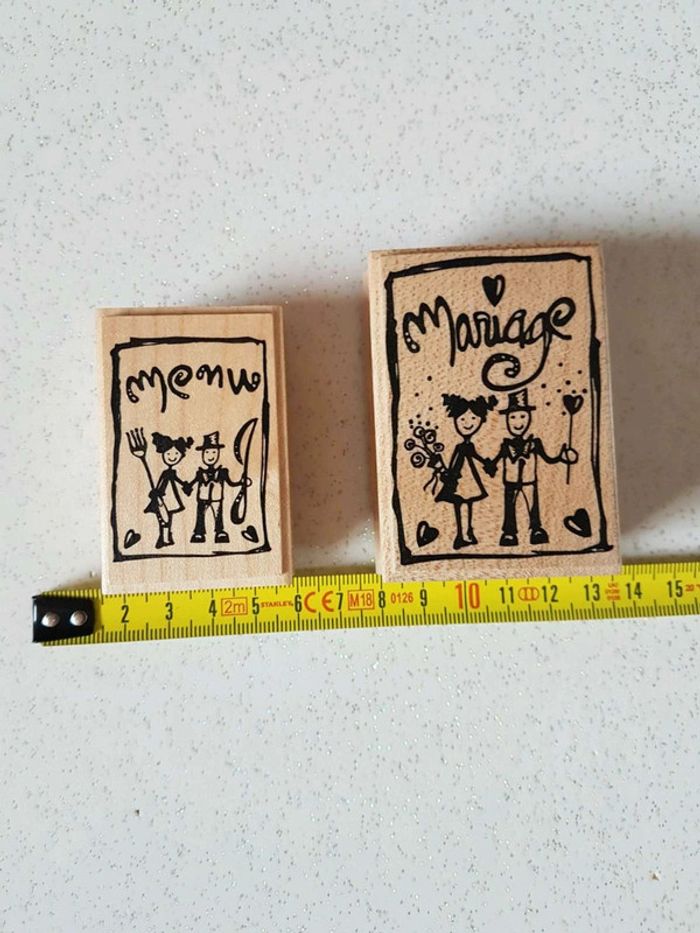 Lot  de 2  tampons thème mariage