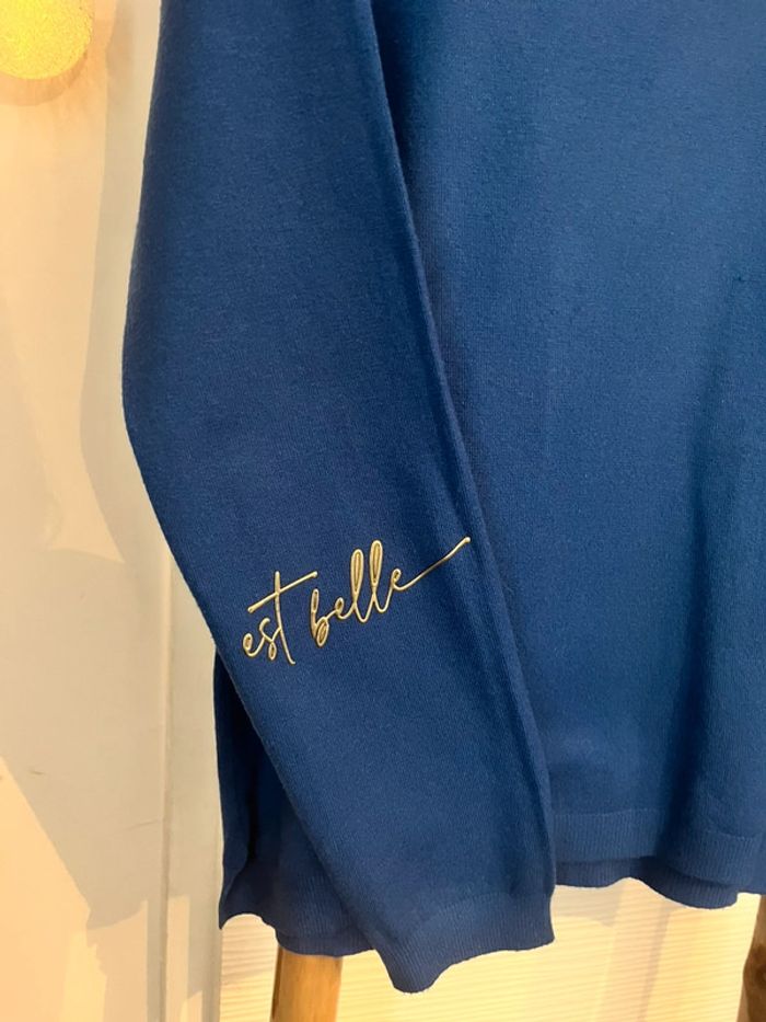 Pull fin à message taille unique - photo numéro 3