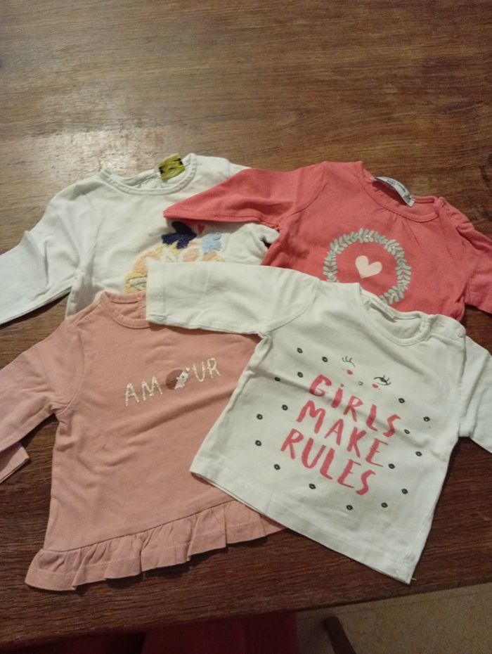 Lot de 4hauts manches longues taille 3mois