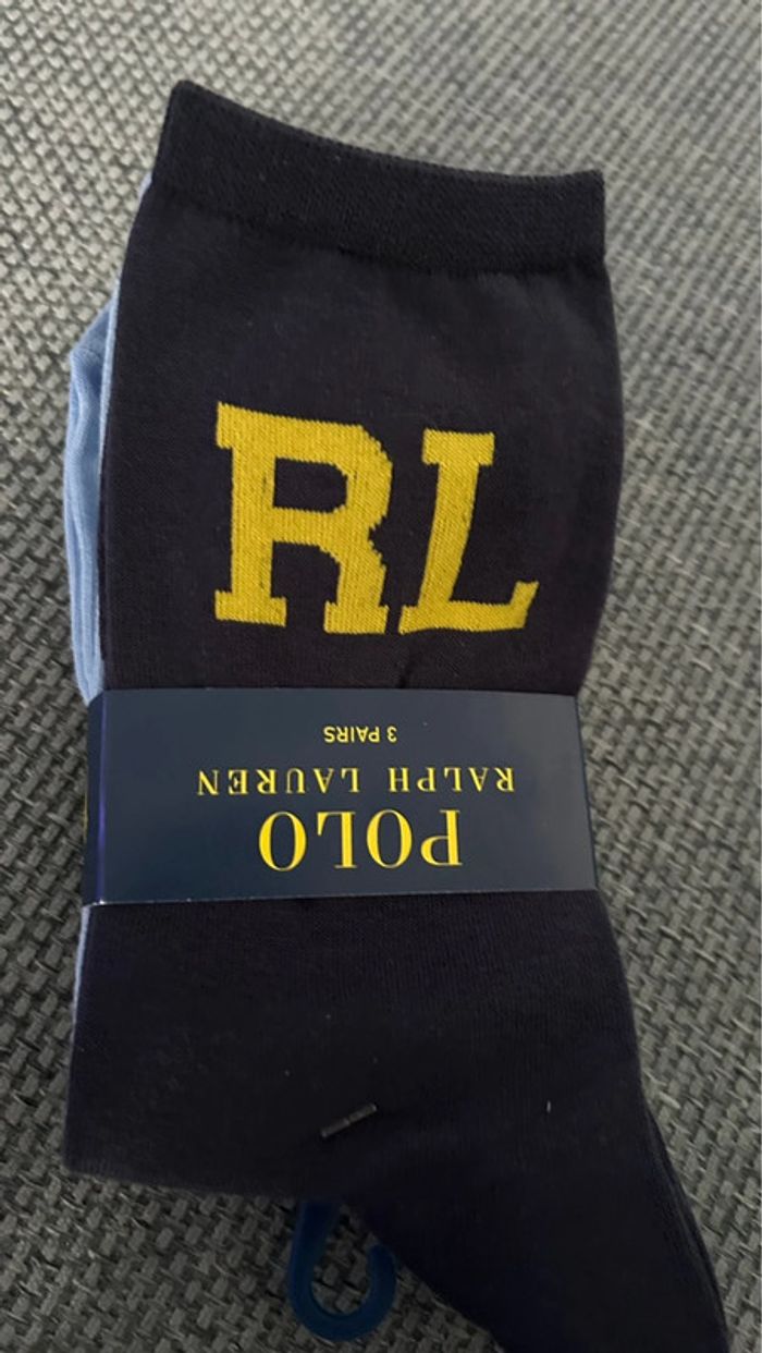 Pack de 3 paires de chaussettes Polo Ralph Lauren neuves taille unique - photo numéro 5