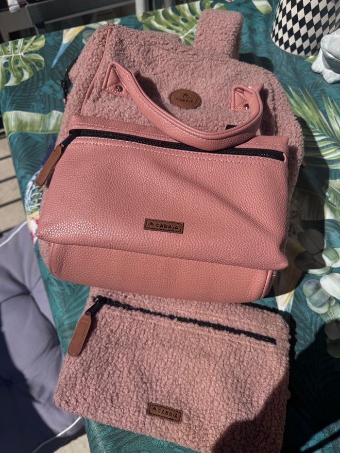Sac à dos cabaia vieux rose - photo numéro 1