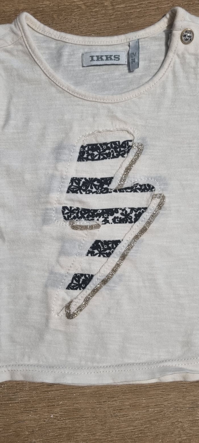 T-shirt MC IKKS 9 mois - photo numéro 2