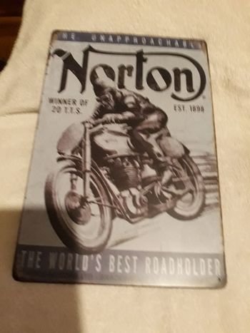 Plaque décorative métal vintage