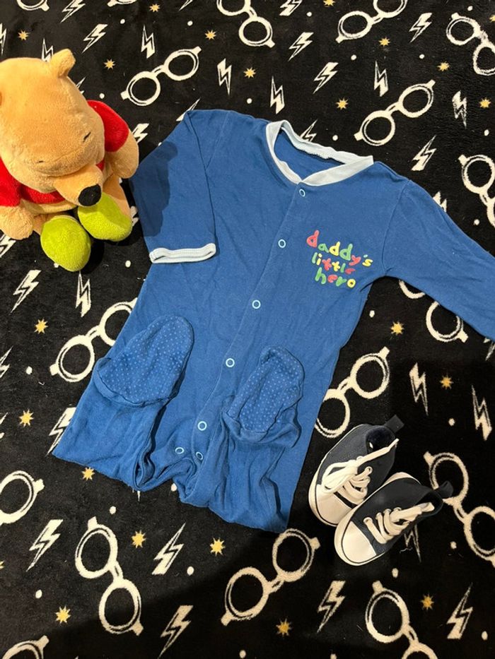 Pyjamas bleu à pressions 9 mois garçon