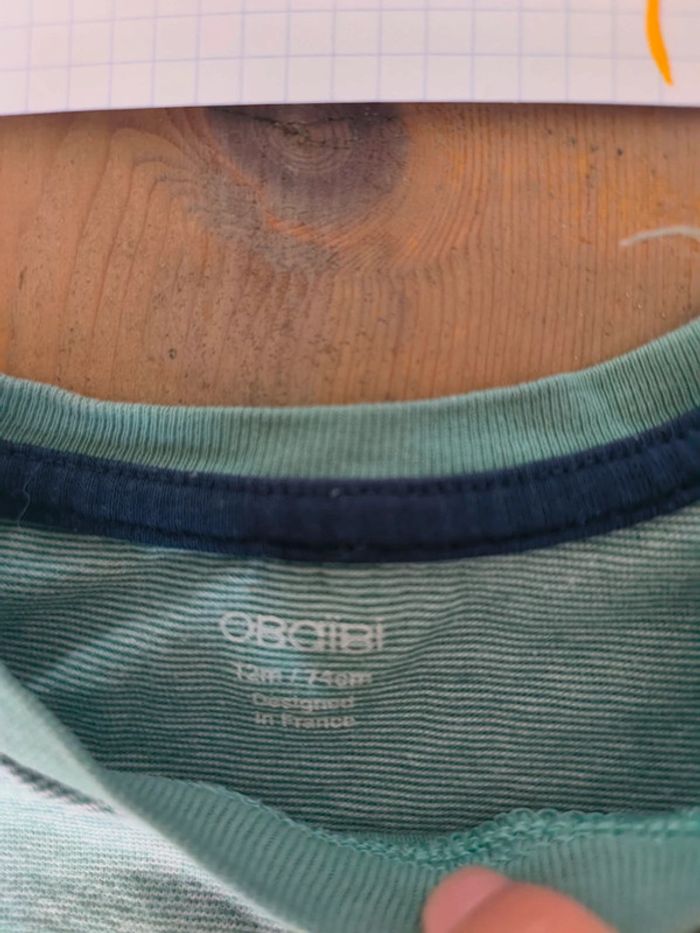 Tee shirt manches longues bébé 12 mois - photo numéro 3