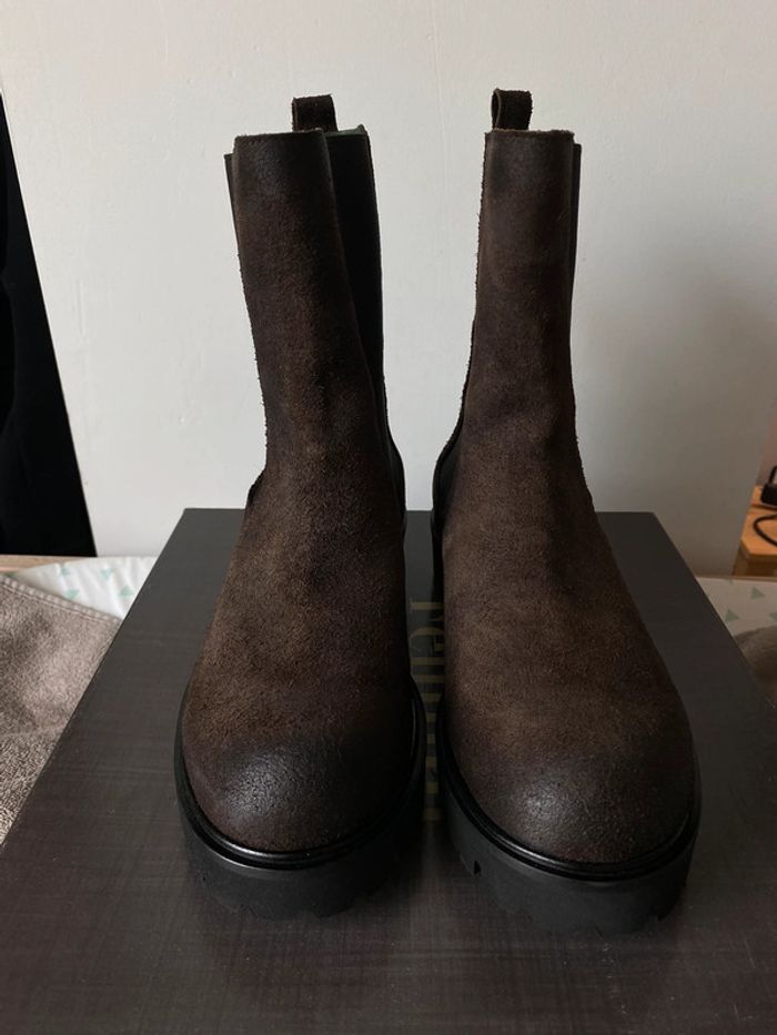 Bottines felmini marron cuir 39 neuves - photo numéro 2