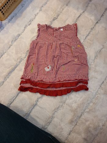 Robe 👗 vichy rouge et blanc