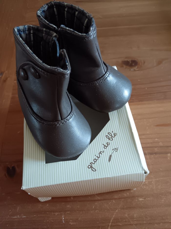 Chaussures marron bébé 17-18 Grain de blé