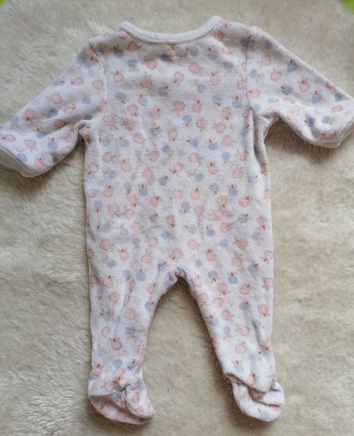 Lot 3 Pyjamas velours Verbaudet 1 mois 54cm - photo numéro 10