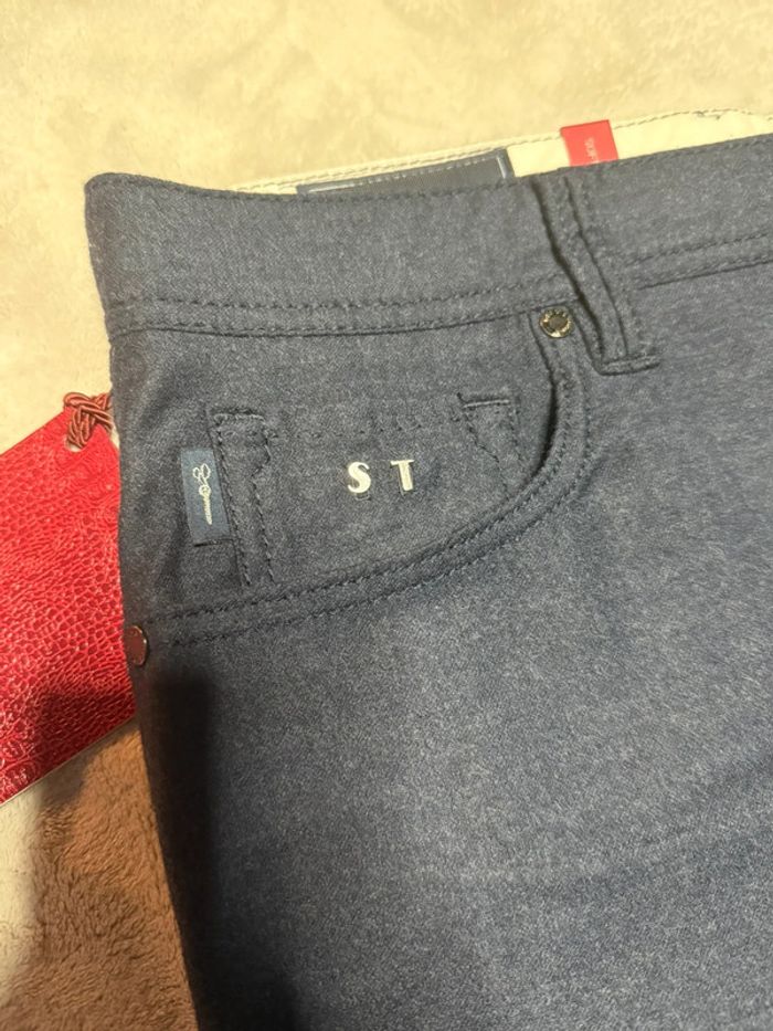 Tramarossa - Jean en laine, coupe droite, Bleu foncé, taille 36 - photo numéro 6