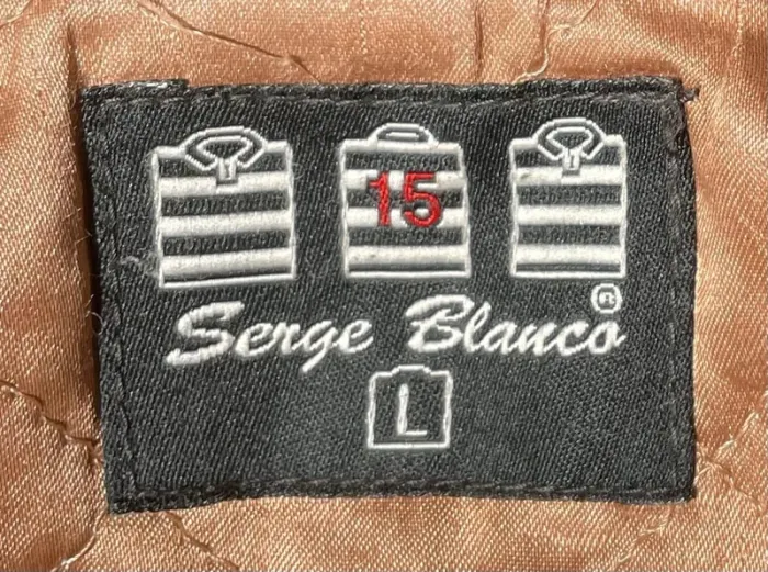 Serge Blanco rugby black jacket rare vintage Mens L made in France 🇫🇷 - photo numéro 8
