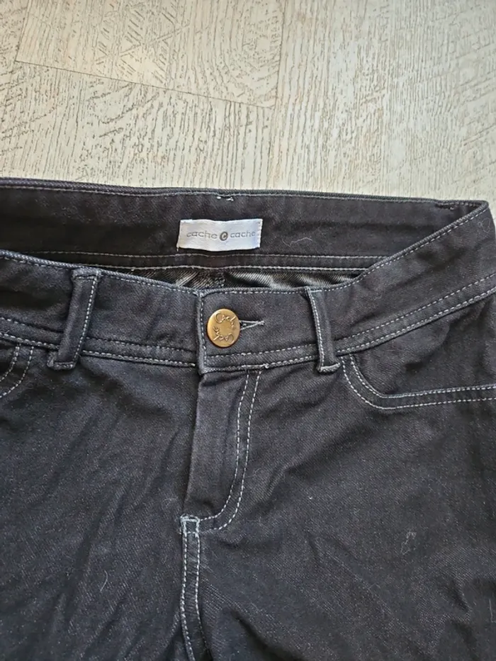 Pantalon noir style legging cache cache - photo numéro 2