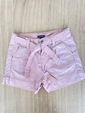 Short coton rose à pois blancs fille taille 3 ans 36 mois