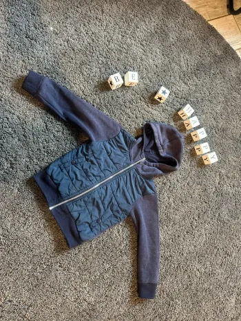 Veste sweat doudoune 4 ans garçon bleu marine U