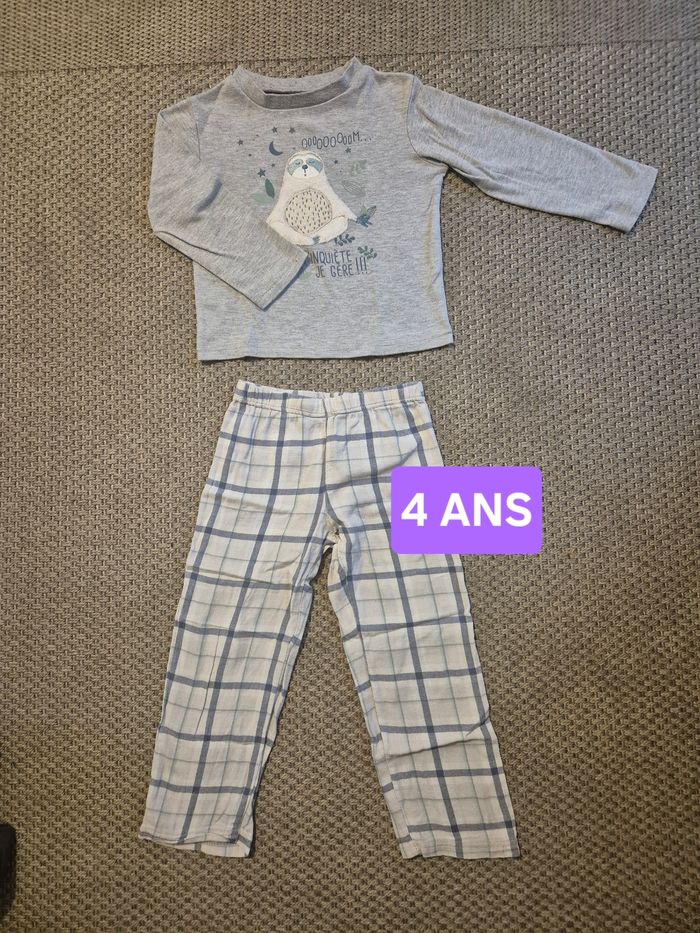 Pyjama mixte paresseux - 4 ans