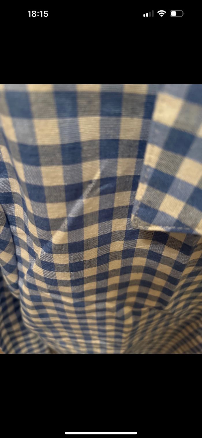 Chemise femme Vichy bleue taille L neuve - photo numéro 2