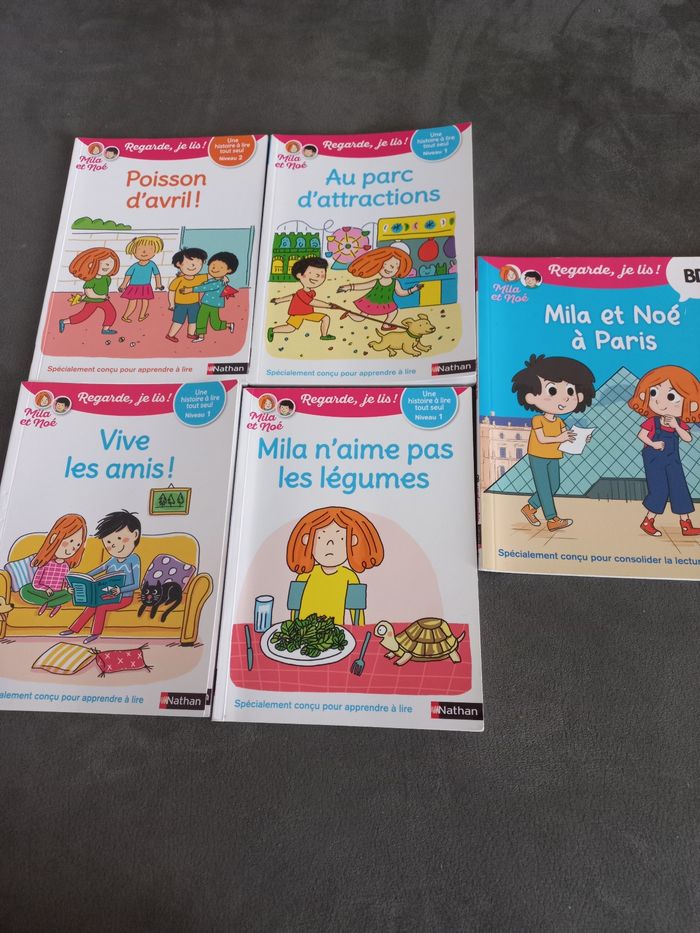 Lot 5 livres mila et noe premières lectures cp ce1 - photo numéro 1