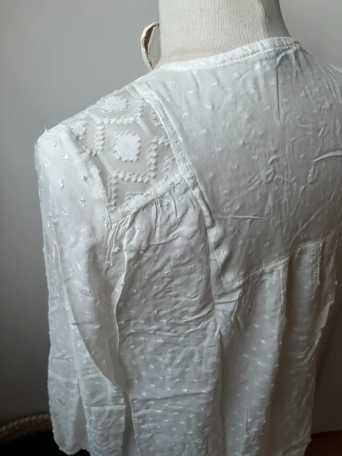 🤍 très jolie blouse blanche en Viscose - Little Sister’s - T36 - photo numéro 7