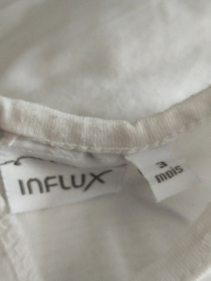 Tee-shirt manches longues blanc Influx taille 3 mois - photo numéro 3