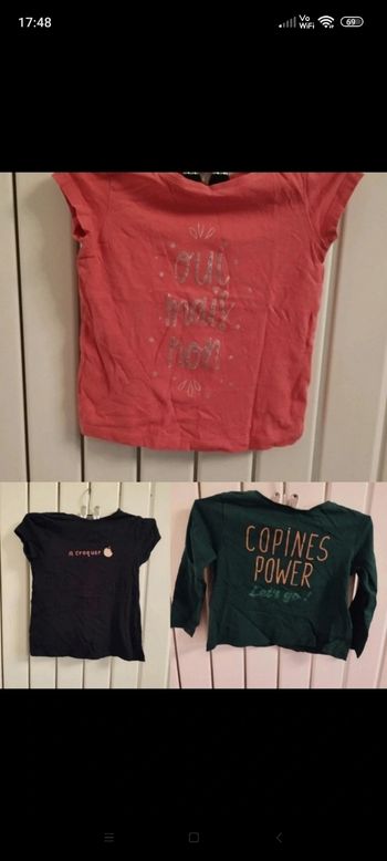 Lot t-shirt fille 36 mois/ verbaudet