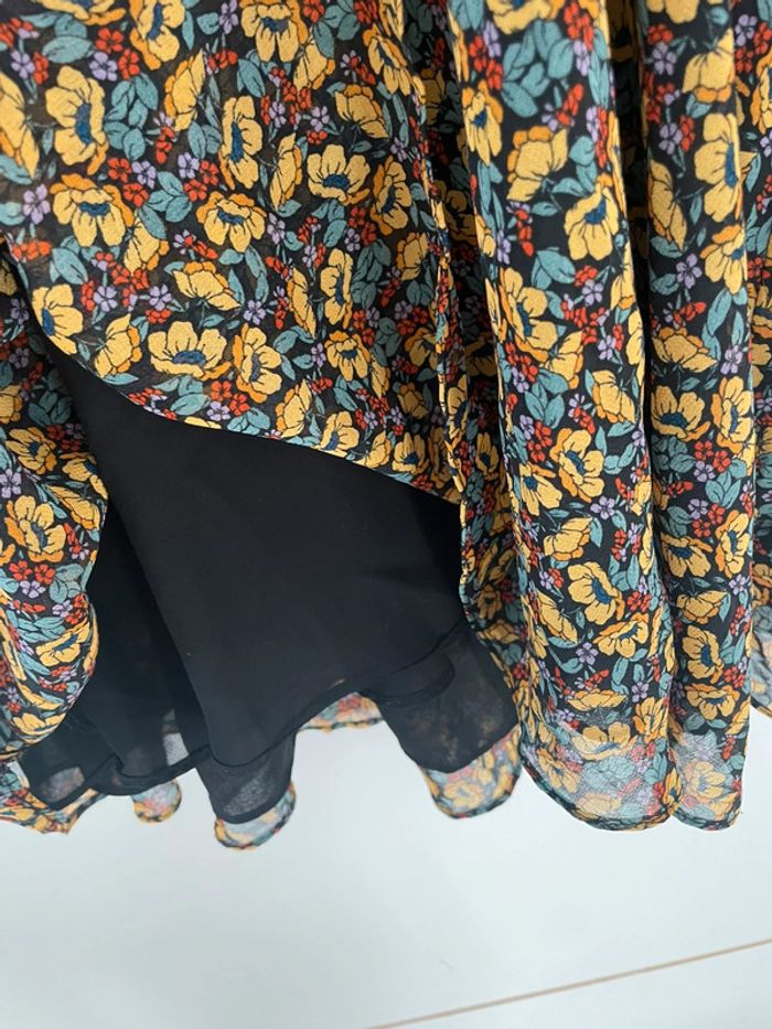 Robe fleurie moutarde XS Zara - photo numéro 4