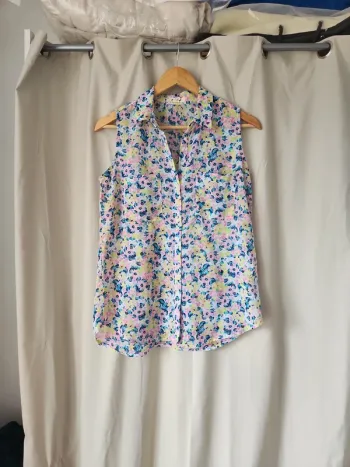 🌺Chemise fleurie sans manches Jennyfer T38/M🌺