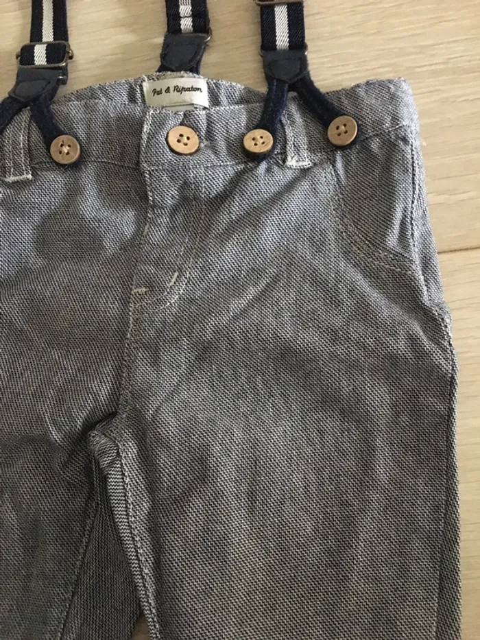 Ensemble pantalon à bretelles + pull 9 mois pat et ripaton - photo numéro 11
