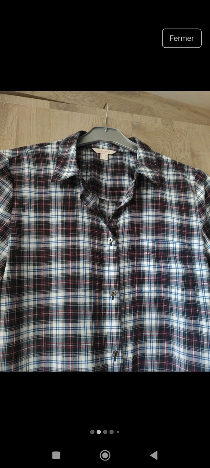 Chemise à carreaux femme Esprit taille 40 - photo numéro 2