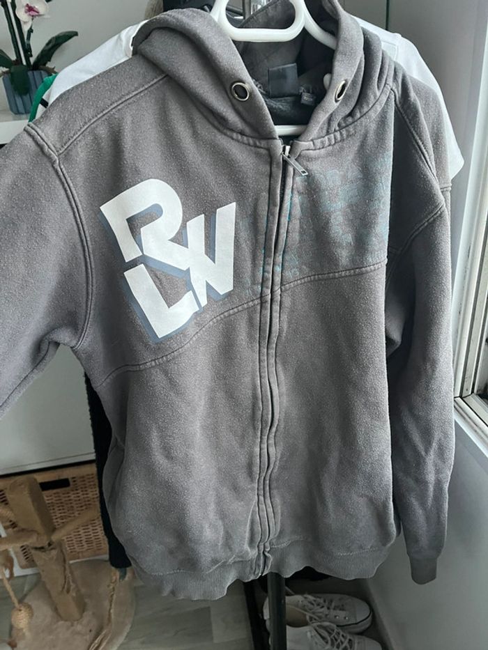 Gilet à capuche noir motif - photo numéro 4